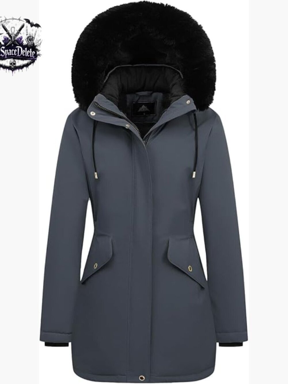 Women's Long Winter Down Coat Fleece Lined Parka Detachable Hood Puffer Jacket